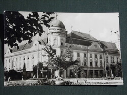 Postcard, Szentes, Kossuth Square, Takarékbank, shop view, fragment, 1966-