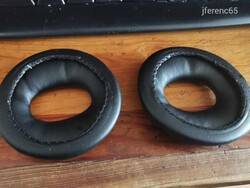 Fejhallgató, fülhallgató fülpárna szivacs kb. 75*70 mm különböző fejhallgatókhoz, fekete 1pár