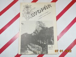 Régi retro újság - Gyopár - Természet és turizmus, A Kárpát Egyesület közlönye - 1991. április