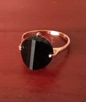 Új, fekete köves rose gold színű Zee Lane gyűrű