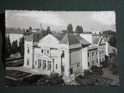 Postcard, Szolnok, Szigliget theater view, detail, 1959-
