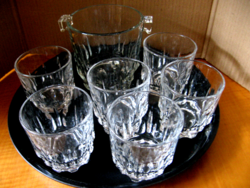 Crystal or Fine Glass Whiskey Set with Ice Bucket