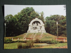 Képeslap,Szolnok,Művésztelep,Damjanich emlékmű látkép,részlet,1976-
