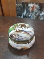 Régi Vadász Jelenetes,Kézi Festett Porcelán Doboz,Bonbonier.
