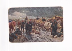 K:11  Katonai művész képeslap  postatiszta