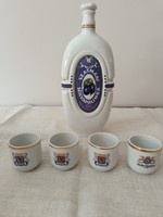 Hollóházi porcelán italos készlet