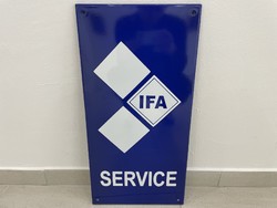 IFA Service enamel sign Soviet vehicle manufacturing truck modern retro mid century