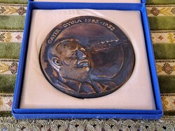Gayer Gyula bronz plakett