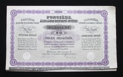 Fonciére Általános Biztosító részvény 50 pengő 1926