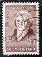 F519p / Finnország 1960 Johan Gadolin kémikus bélyeg pecsételt