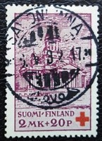 F174p / Finnország 1932 Vöröskereszt - Helsinki  bélyegsor 2 M + 20p értéke pecsételt