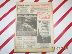 Retro Old Newspaper - Mai nap - Independent Illustrated Newspaper - February 18, 1990 - Birthday Gift