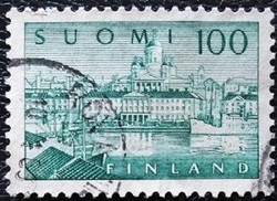 F496p / Finnország 1958 Helsinki kikötő bélyeg pecsételt