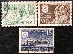 F388-90p / Finnország 1950 Helsinki városa bélyegsor pecsételt