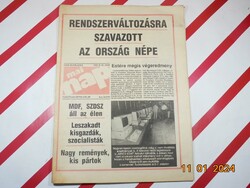 Retro old newspaper - Mai nap - Independent pictorial newspaper - March 26, 1990 - Birthday gift