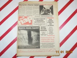 Retro Old Newspaper - Mai Nap - Independent Illustrated Newspaper - December 22, 1989 - Birthday Gift