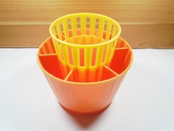 Retro műanyag evőeszköz tartó