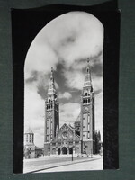 Képeslap,Szeged,Fogadalmi templom látkép ,részlet, 1963-