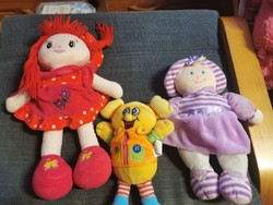 3 db textilbaba - 3 textile dolls