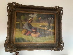 Nagyméretű Csalány Béla (Nagybánya) festmény