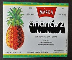 Ital címke - Márka ananász (Eger-Mátravidéki Borgazdasági Kombinát)