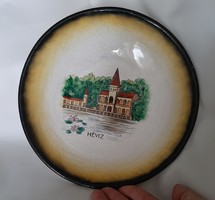 Heviz-i emlék bodrogkeresztúri dísztál mély tányér 2db egyforma együtt