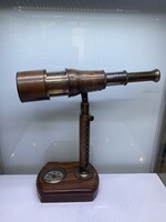 Fa réz álványos távcső+ iránytű
