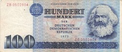 100 márka 1975 NDK Németország Replacement "ZB"