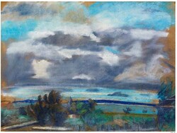 Farkas István; Vihar (1887 - 1944) - 37 x 50 cm, pasztell-papír