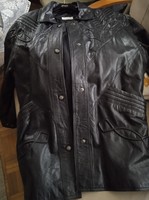 Fekete Classic Women női bőrkabát 46-os méret