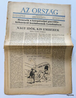 1943 augusztus 7  /  AZ ORSZÁG  /  Régi ÚJSÁGOK KÉPREGÉNYEK MAGAZINOK Ssz.:  27883