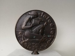 MATZON FRIGYES - FOTÓÉLET NAGYVÁRADI UJVIDÉKI KIÁLLÍTÁSA 1942 - ART DECO BRONZ PLAKETT