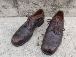 Csodaszép Bally Forum vintage férfi bőrcipők Budapest cipő Oxford Brogue cipő kb. 41,5-es