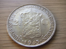 2.1/2 Gulden 1943 Holland Kelet - India Másolat (COPY) Ha valakinek hiányzik az Eredeti Gyüjtemény