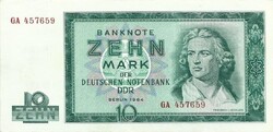 10 márka 1964 NDK Németország 2. Gyönyörű
