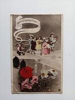 D204792 Névnapi üdvözlőlap   1920-30s