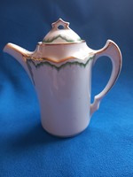 ANTIK HÜTTL TIVADAR SZECESSZIÓS PORCELÁN CSOKOLÁDÉS KANNA KÍÖNTŐ. Újszerű állapot!!