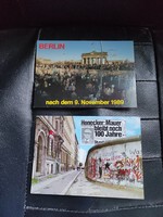 Berlini fal-Történelmi fotó képeslapok a 2 együtt.