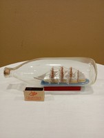 Ship model, in glass