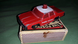 1980-s évek fém MATCHBOX koppincs fém autó TŰZOLTÓ PARANCSNOKI fém kisautó a képek szerint
