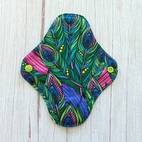Mosható betét 19,5 cm / türkiz páva tollak / intimbetét, mosható textil betét
