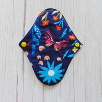 Mosható betét 19,5 cm / lepkék és virágok / intimbetét, mosható textil betét