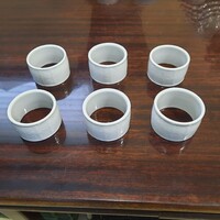 6 db Fehér Herendi porcelán szalvéta gyűrű