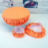 Textil edényfedő szett (3 db/cs) / narancssárga tűpöttyös