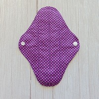 Mosható betét 23 cm / lila - fehér pöttyös / intimbetét, mosható textil betét