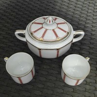 LAKÁSÜRÍTÉS, ALKUDJON!!! ÜBER RITKA   RICHTER, FRENKL & HAHN VALÓDI ART DECO TETE   MOKKÁS SZETT