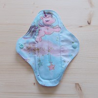 Mosható betét 19,5 cm / menta - rózsaszín unikornis / intimbetét, mosható textil betét