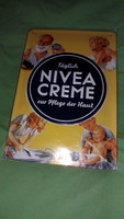 Gyönyörű NÍVEA ritka domború nyomású fém lemez dísz falikép reklámtábla 29x20 cm a képek szerint 3.