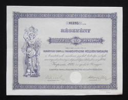 Dunántúli Bank és Takarékpénztár részvény 10 pengő 1926 - Kaposvár