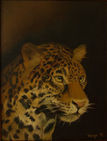 Jaguár olajfestmény